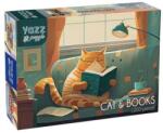 Yazz 1000 db-os puzzle - Cat & Books (3827) (3827)