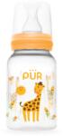 PUR BABY Biberon cu desen, galben, 0-3 luni, 125ml, PUR