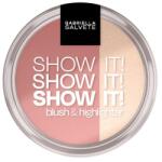 Gabriella Salvete Show It! Blush & Highlighter kompakt pirosító highlighterrel 9 g árnyék 02