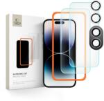 Apple 16 Plus üvegfólia - TECH-PROTECT Supreme - 2 db üvegfólia + 1db kamera üvegfólia - tokgalaxis