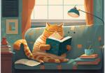 Yazz 3827 - Cat & Books - 1000 db-os puzzle