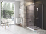 RAVAK BLIX BLRV2K+BLRV2K 80x90 cm-es tolóajtós, sarokbelépős zuhanykabin, szatén/transparent 1XV40U00Z1SET8090 (1XV40U00Z1SET8090)