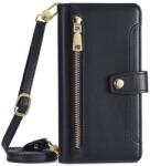 Pastel Husă portofel cu curea pentru Huawei nova 12i negru