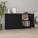 vidaXL 2 db fekete szerelt fa tálalóasztal 60 x 30 x 70 cm (3115773)