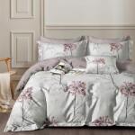 Pucioasa Lenjerie de pat dublu percale 6 piese bumbac 100%, flori mari roz Lenjerie de pat
