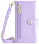 Pastel Husă portofel cu curea pentru Huawei nova 12i violet