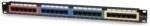 Manhattan Patch panel - CAT6 UTP színezett patch panel, 24 portos, 1U, Fekete (513692) - pixel