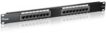 EQUIP Patch panel - 235316 (16 port, Cat5e, 1U, árnyékolatlan, fekete) (235316) - pixel