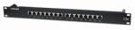 Manhattan Patch panel - CAT5e FTP árnyékolt patch panel, 16 portos, 1U, Fekete (513470) - pixel