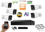  MS - AI IP Aktív kamerarendszer 5 kamerával switchel 5 mpix WTube - 6078K5B