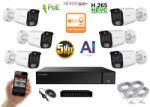  MS - AI IP Aktív kamerarendszer 6 kamerával switchel 5 mpix WTube - 6078K6B