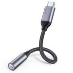 DeTech Преходник DeTech, USB-C - 3.5mm (F), Сив - 17833 (17833)