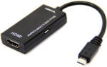 DeTech Преходник DeTech Micro USB към HDMI MHL, 15см, Черен - 18158 (18158)