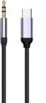 DeTech Кабел DeTech, USB-C - 3.5mm (М), 1.0m, Черен - 18391 (18391)