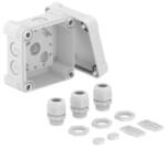 Obo Bettermann 2005032 - X02 G M20 LGR - Leágazódoboz 3 db V-TEC VM és 3x116 tömszelencével és ellenanyával 95x95x72 világosszürke (2005032)