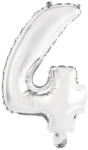Amscan Mini balon din folie cifra 4 argintiu 33 cm