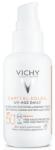 Vichy Fluid de protecție solară împotriva semnelor de fotoîmbătrânire a tenului, cu pigment universal de nuanță, SPF 50+ - Vichy Capital Soleil UV-Age Daily 40 ml