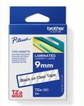 Brother Bandă originală pentru imprimantă de etichete Brother, Brother, TZE-121, imprimare neagră/bază translucidă, laminată, 8m, 9mm