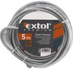 Extol Premium lefolyócső tisztító, 5m, 9mm átmérő, kézi tekerővel, tisztító körömmel, (1, 9mm drótból sodorva) (8859024) - aszivattyus