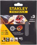 STANLEY STA39267-XJ Excenter csiszolókorong 125mm, 1xP80, 1xP120, 1xP240 (STA39267-XJ)