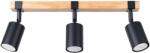 Sollux Fager lampă de tavan 3x10 W negru-lemn SL. 1345 (SL1345)