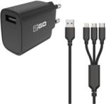 2GO Netzladegerät (2-t. ) 1x USB 1x Micro USB 1x Lightning sw (797257) (797257)