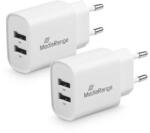 MediaRange Ladegerät 12W 2-Port 2x USB-A, weiß (MRMA114) (MRMA114)