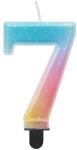 Godan Beauty and Charm: Szivárvány színű pasztell számgyertya - 7 (SF-OPA7) - jateknet
