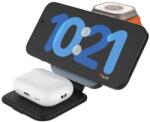 FIXED MagFlex ALU 3in1 MagSafe kompatibilis, összecsukható, szürke, 15W + 2, 5W + 3, 5W (FIXMFLE-AL-GR)