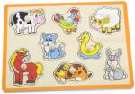 Viga Toys Puzzle din lemn cu mânere Goki - Animale de companie (50017) Puzzle