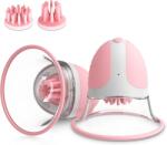 SuperLove Rotating Silicone Nipple Suckers with 4 Attachments Pink