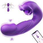 SuperLove 4in1 Thrusting, Vibrating, Licking & Sucking Ultimate Toy Purple Vibrator