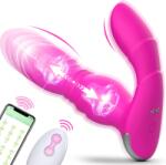 SuperLove Thrusting Wearable Panty Vibrator with App & Remote Control Pink Vibrator