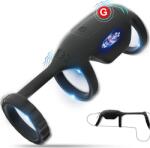 SuperLove Vibrating Triple Cock Sleeve for Euphoric Penis & G-Spot Stimulation Black Inel pentru penis