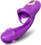 SuperLove Cum with Me Dual Vibrator with Tongue Purple Vibrator