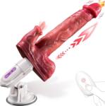 SuperLove Thrusting Realistic Vibrator with Tongue Clitoral Stimulation & Remote Vibrator