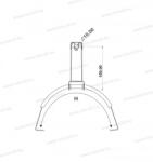 OMU System MGKNS-04 M/B (2345) 15cm eltartással rugós tetővezetéktartó 10mm köracélhoz, kúpcserépre 250-440mm (2345)