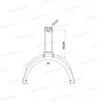 OMU System MGKNS-03M/B (2344) 15cm eltartással rugós tetővezetéktartó, 8mm köracél, kúpáscserép 250-440mm (2344)