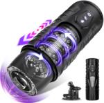 SuperLove Powerful Automatic Rotating & Thrusting Masturbator Black