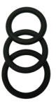 SuperLove Cock Ring Set Black 3 Pack