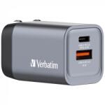 Verbatim Gan USB-A / USB-C Hálózati Töltő - 35W, Szürke