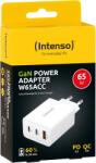 Intenso W65Acc Gan 2X USB-C / USB-A Hálózati Töltő - 65W, Fehér