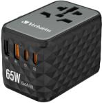 Verbatim Uta-05 Gan Iii 2X USB-A / 2X USB-C Hálózati Töltő - 65W, Fekete