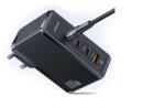 USAMS Pd T50 3X USB-C / USB-A Hálózati Töltő - 100W, Fekete