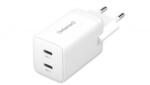 Intenso W40Cc Gan 2X USB-C Hálózati Töltő - 40W, Fehér