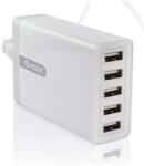 Ksix 5X USB-A Hálózati Töltő - 5V / 8A, Fehér