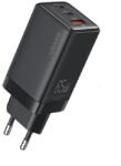 USAMS 2XUSB-C / USB-A Hálózati Töltő - 65W, Fekete (CC180TC01)