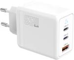 TB 2X USB-C + USB-A Hálózati Töltő - 65W, Fehér (AZTBXUL3USB65WW)