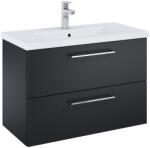 Roca Roma Compact szekrény 80x38.4x53 cm mosdókagyló alá akasztható fekete A857953532 (A857953532)