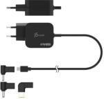 j5create Jup1565Dce3A-En USB Type-C + 3X DC Gan Hálózati Töltő - 67W, Fekete